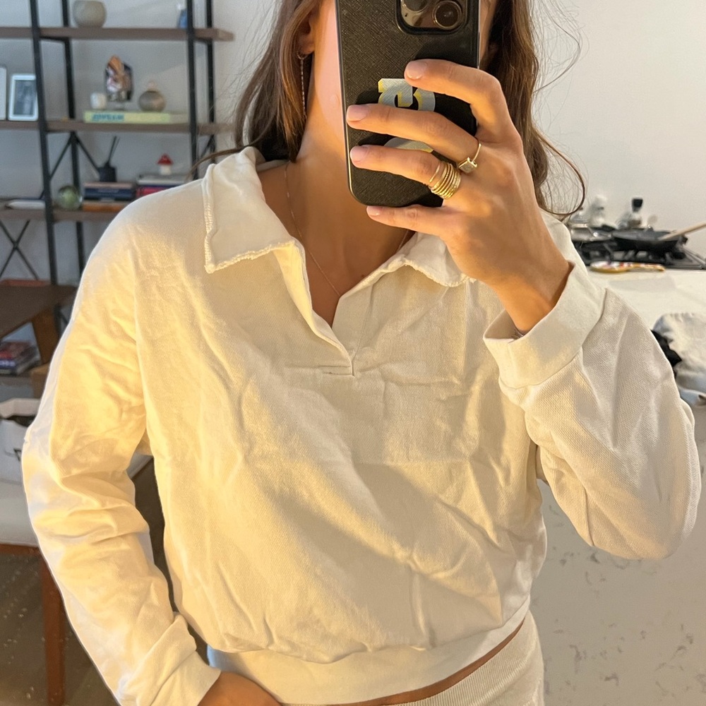 Chic Cream Collared Blouse